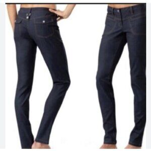 Athleta Skinny Schoeller Dry Dripper Indigo Wash Yoga Jeans Size 4P
